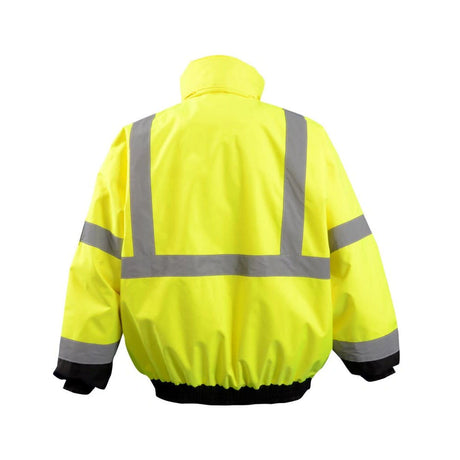 Hi-Vis Yellow Value Black Bottom 2-in-1 Bomber Jacket 2X LUX-350-JB-BY2X