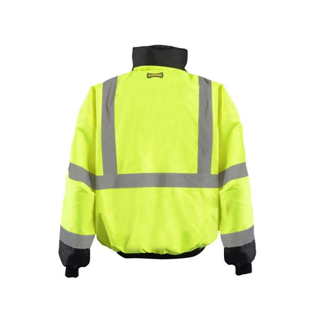 Hi-Vis Yellow Value Black Bottom 2-in-1 Bomber Jacket 2X LUX-ETJBJR-BY2X