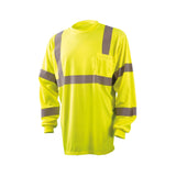 Hi-Vis Yellow Wicking Birdseye T-Shirt Long Sleeve 2X LUX-LSETP3B-Y2T