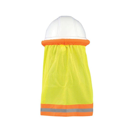 Mesh Hard Hat Shade Hi-Vis Lime with Orange Stripe OK-5057009