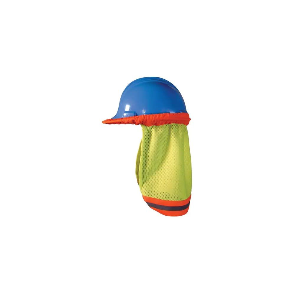 Mesh Hard Hat Shade Hi-Vis Lime with Orange Stripe OK-5057009