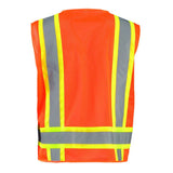 Surveyor Safety Vest Orange Class 2 High Visibility Two-Tone Mesh Large ECO-ATRNSM-OL