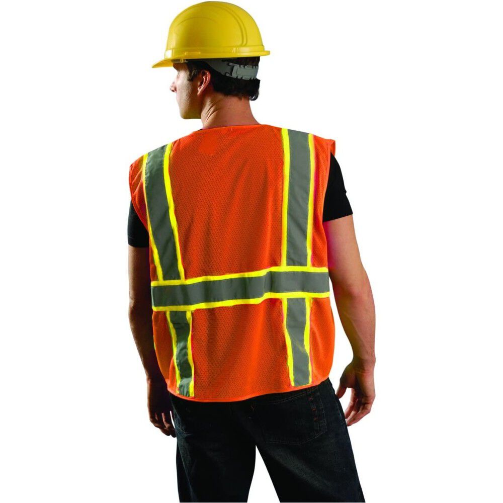 Surveyor Safety Vest Orange High Visibility Classic Mesh 2X LUX-ATRNSM-O2X