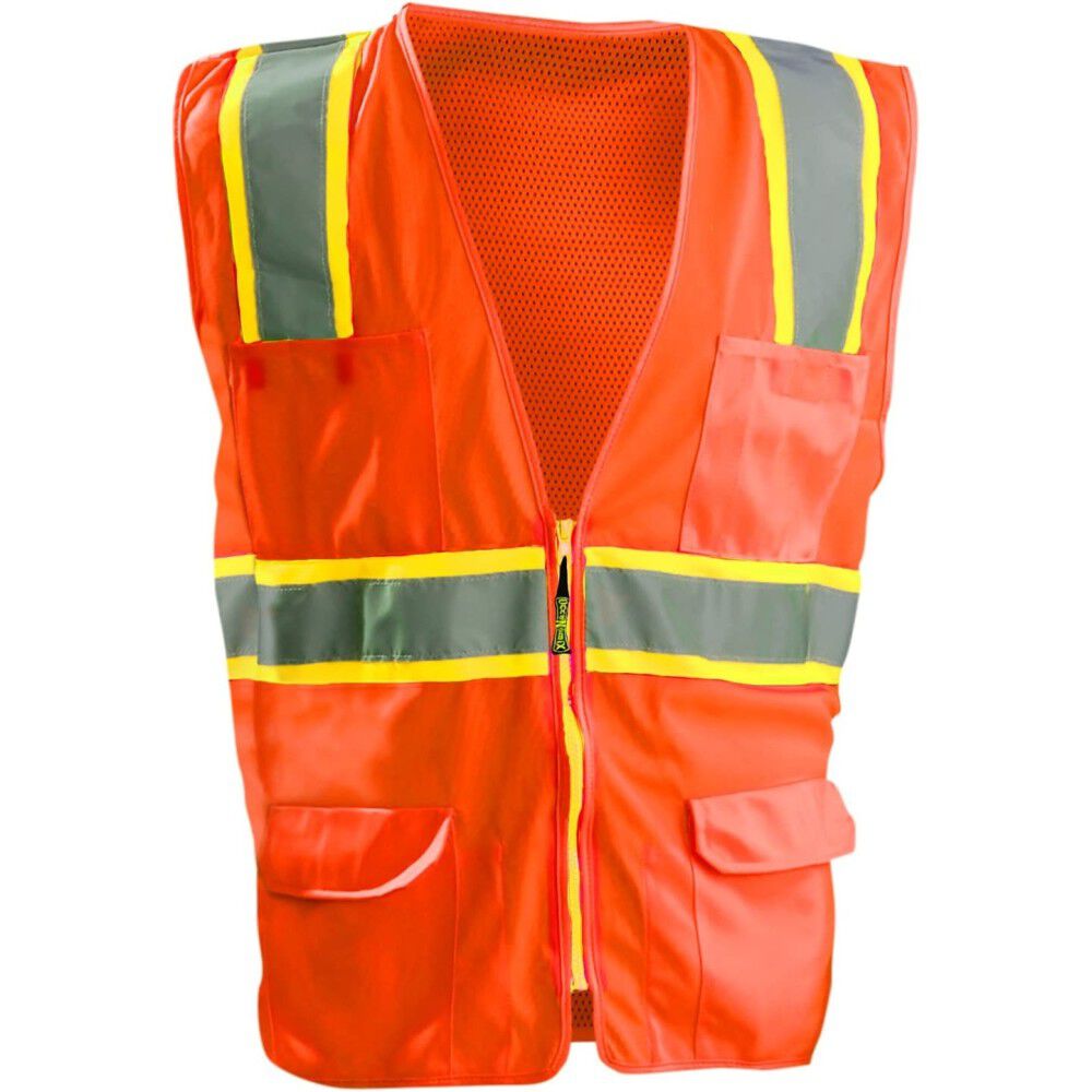 Surveyor Safety Vest Orange High Visibility Classic Mesh 2X LUX-ATRNSM-O2X