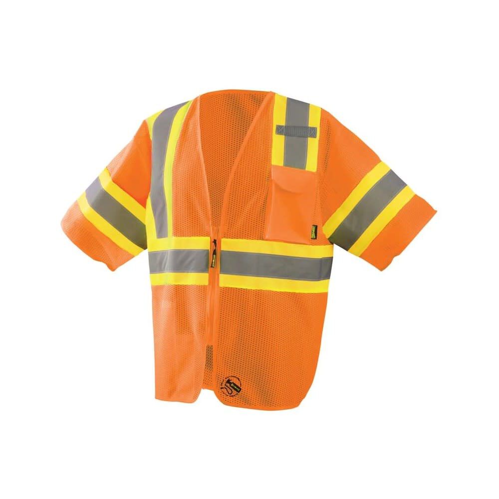 Two-Tone Vest Orange Class 3 Self Extinguishing 4X TSE-IMZ32T-O4X