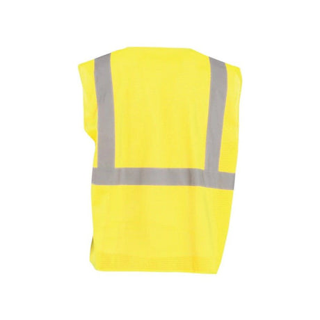 Zipper Safety Vest Yellow High Visibility Mesh Standard 2X ECO-IMZ-Y2X