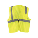 Zipper Safety Vest Yellow High Visibility Mesh Standard 2X ECO-IMZ-Y2X