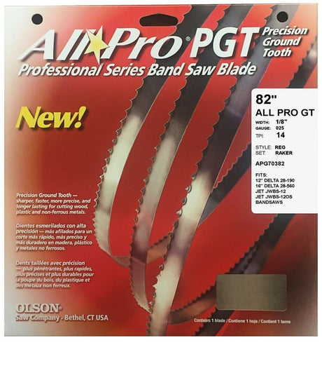 1/8 025 14 REG 82In AllPro PGT Band Saw Blade APG70382