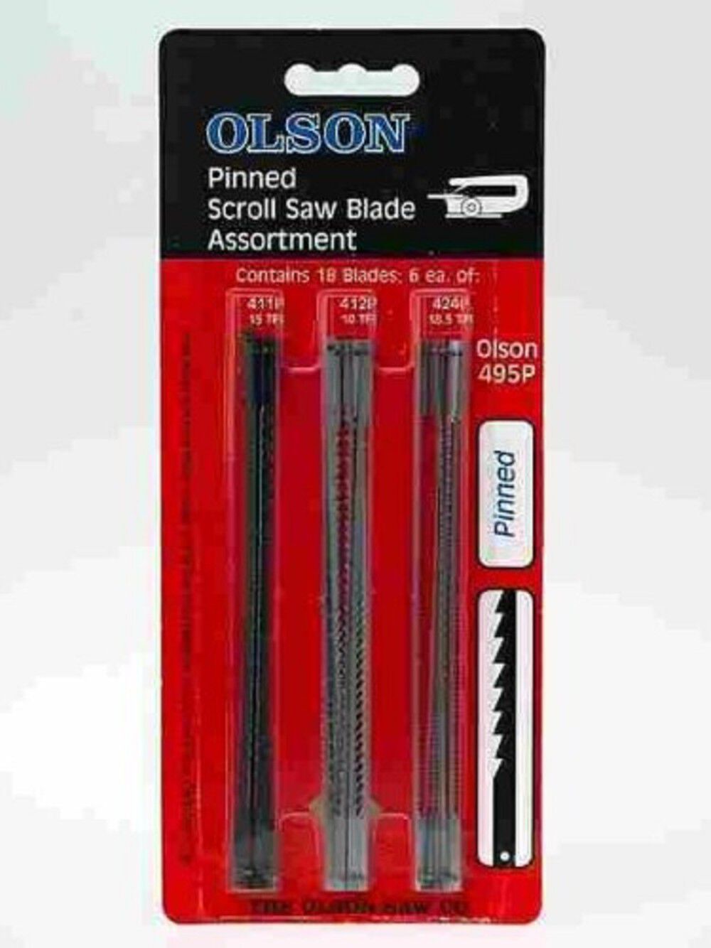 5 In. Pin End Scroll Saw Blades Assortment FR49501