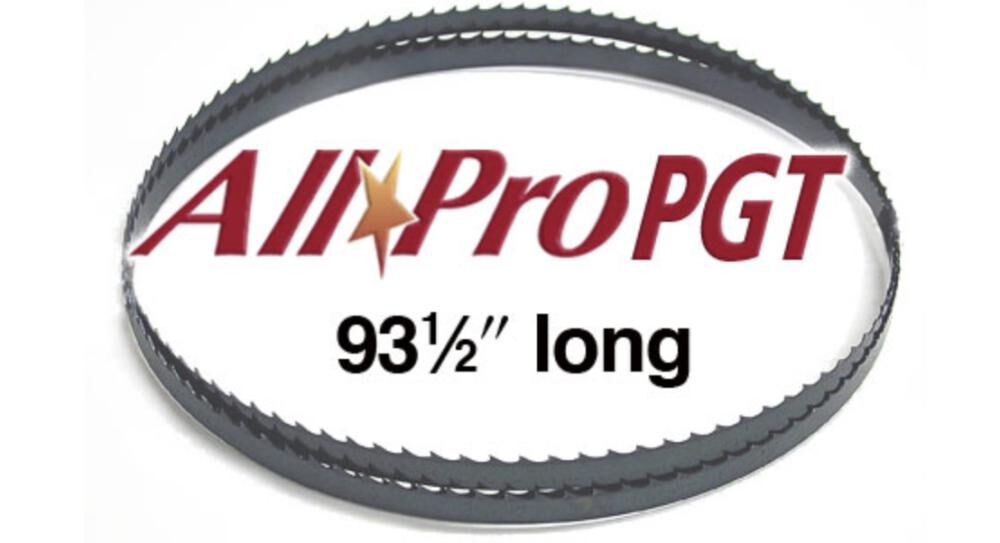 93-1/2in x 3/8in x in25in 4TPI Hook AllPro PGT Band Saw Blade APG73893