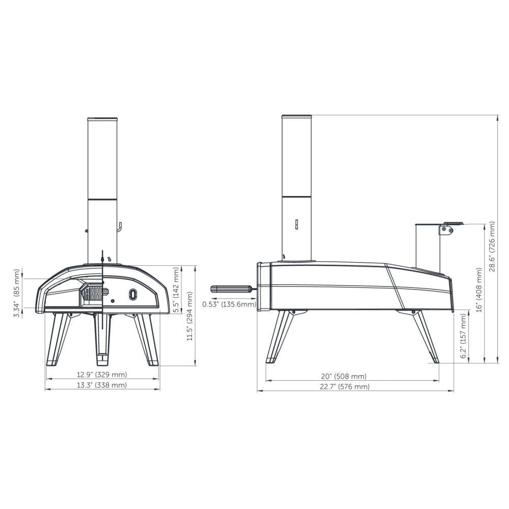 Fyra 12 Portable Wood Pellet Outdoor Pizza Oven UU-P0AD00