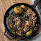 Grilling Skillet Pan 16in x 9in Cast Iron UU-P09F00