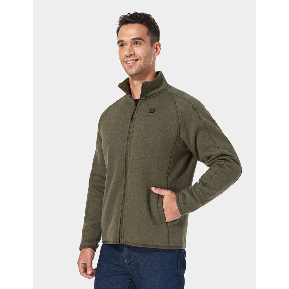 Mens Army Green Heated Fleece Jacket Kit 2X MJF-32-1407-US