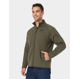 Mens Army Green Heated Fleece Jacket Kit Large MJF-32-1405-US