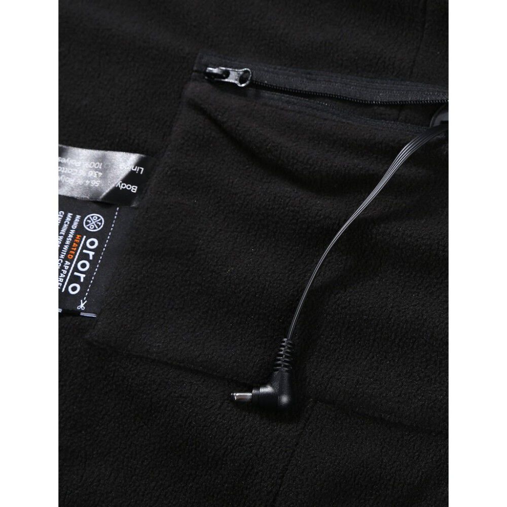 Mens Black Heated Fleece Jacket Kit 3X MJF-32-0108-US