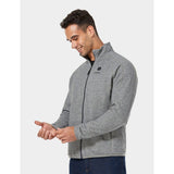 Mens Flecking Gray Heated Fleece Jacket Kit Small MJF-32-0303-US