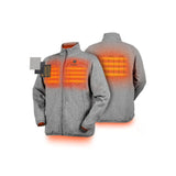 Mens Flecking Gray Heated Fleece Jacket Kit Small MJF-32-0303-US