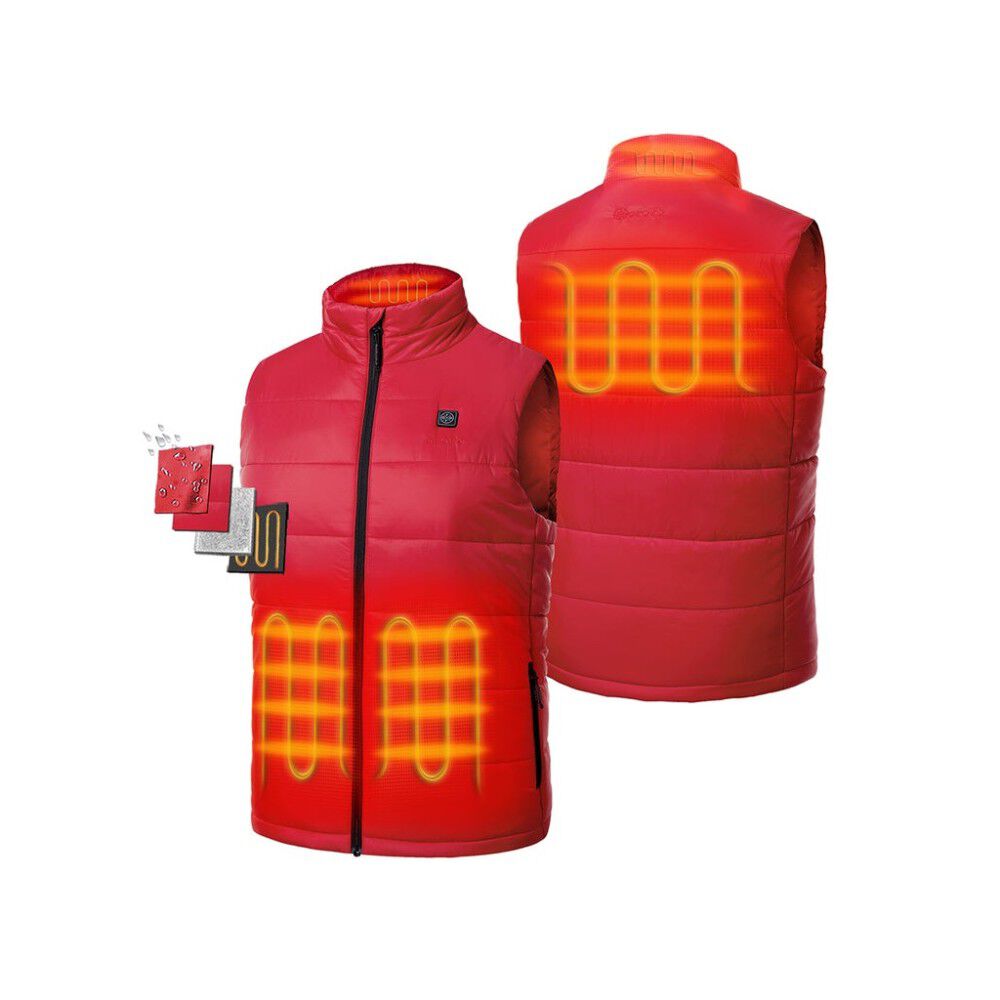 Mens Red Classic Heated Vest Kit 3X MVC-41-0808-US