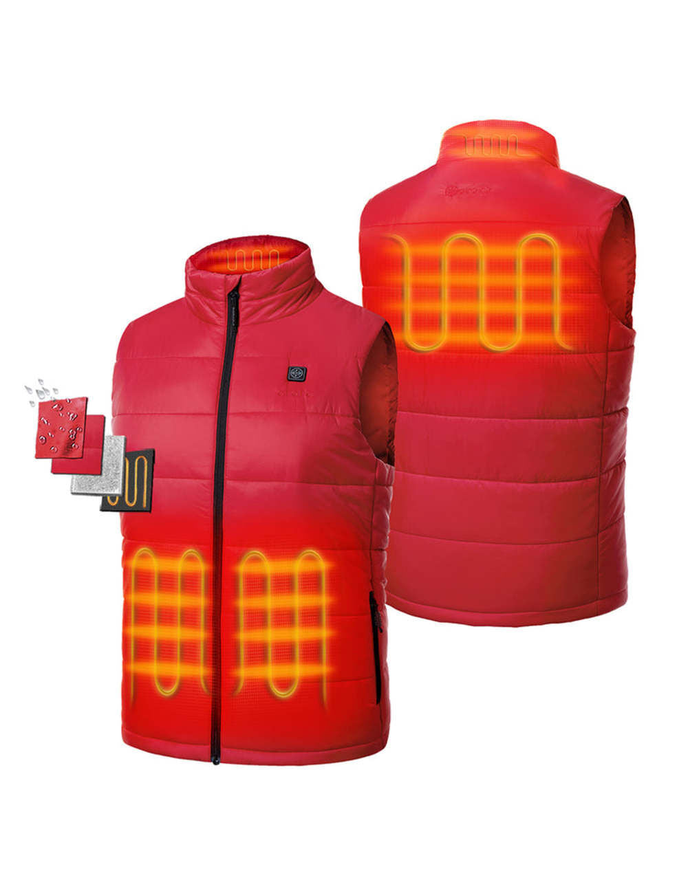 Mens Red Classic Heated Vest Kit Medium MVC-41-0804-US