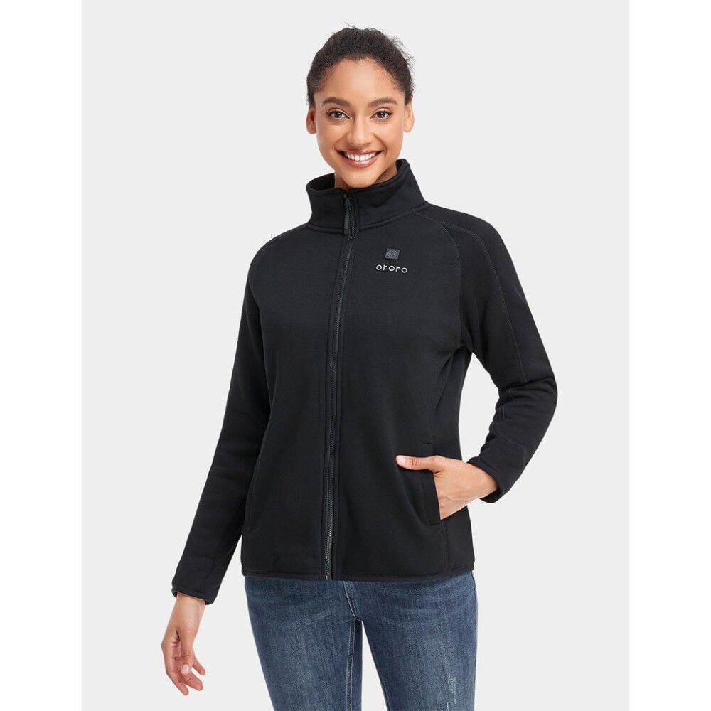 Womens Black Heated Fleece Jacket Kit 3X WJF-32-0108-US