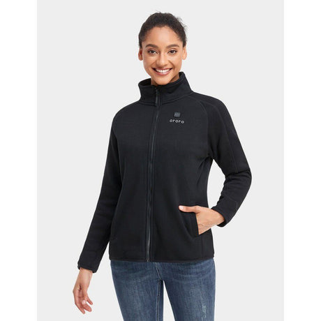 Womens Black Heated Fleece Jacket Kit Large WJF-32-0105-US