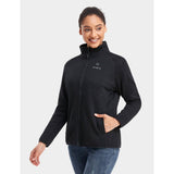 Womens Black Heated Fleece Jacket Kit Large WJF-32-0105-US