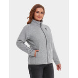 Womens Flecking Gray Heated Fleece Jacket Kit Large WJF-32-0305-US