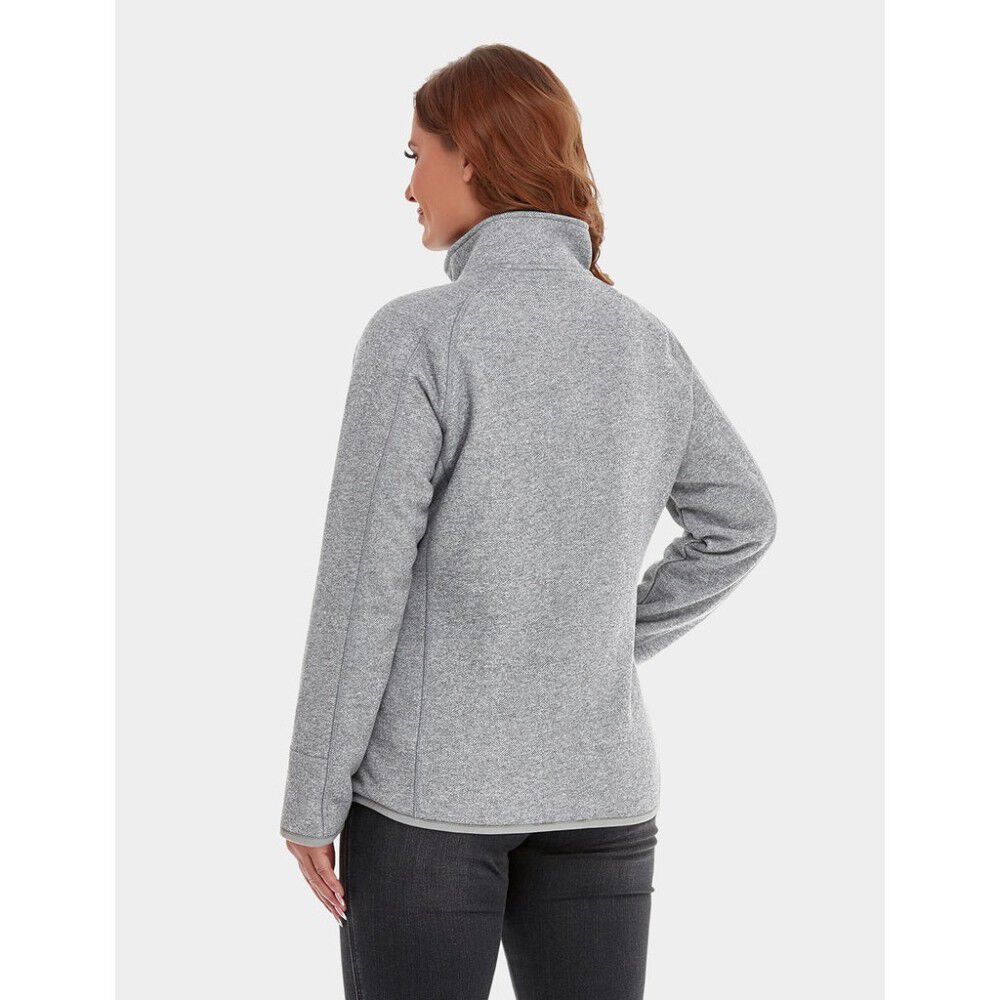 Womens Flecking Gray Heated Fleece Jacket Kit Small WJF-32-0303-US