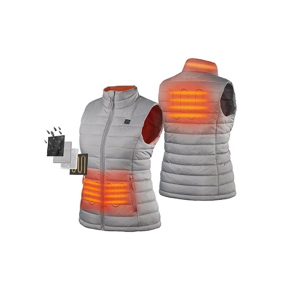 Womens Gray Classic Heated Vest Kit 3X WVC-41-0408-US