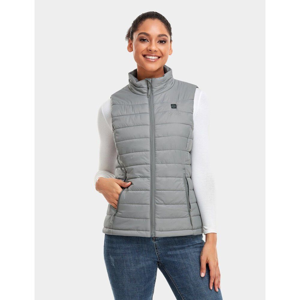 Womens Gray Classic Heated Vest Kit Medium WVC-41-0404-US