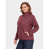 Womens Maroon Heated Fleece Jacket Kit 2X WJF-32-3407-US