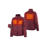 Womens Maroon Heated Fleece Jacket Kit 3X WJF-32-3408-US