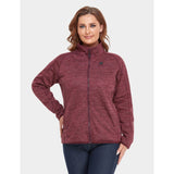 Womens Maroon Heated Fleece Jacket Kit Small WJF-32-3403-US