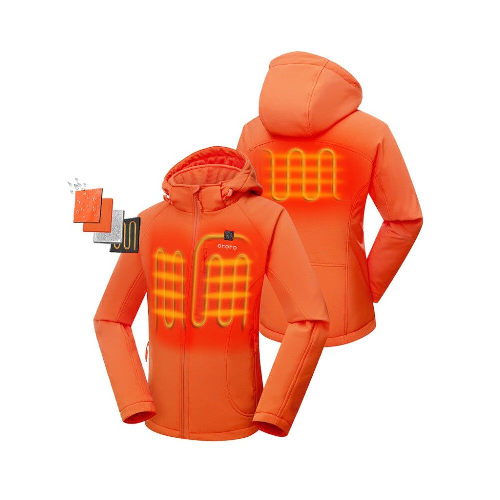 Womens Sunshine Orange Classic Heated Jacket Kit 3X WJC-31-0908-US