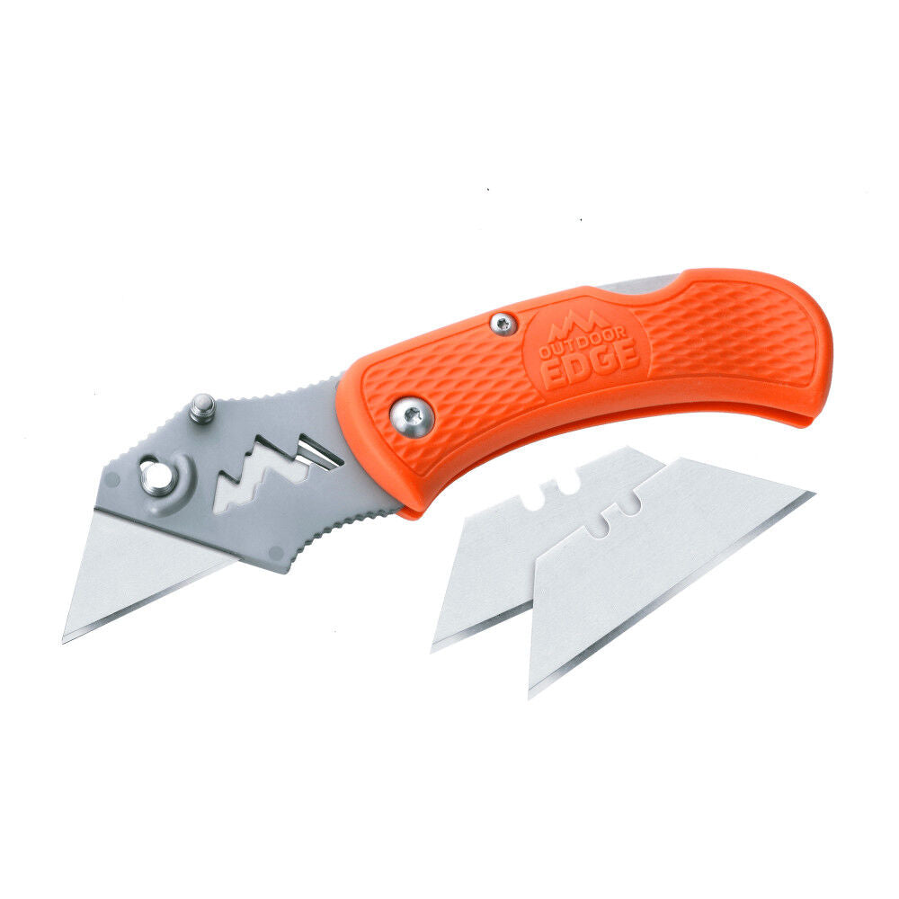 BOA Razor Folding Utility Knife with 3 Blades Orange BOB-10C