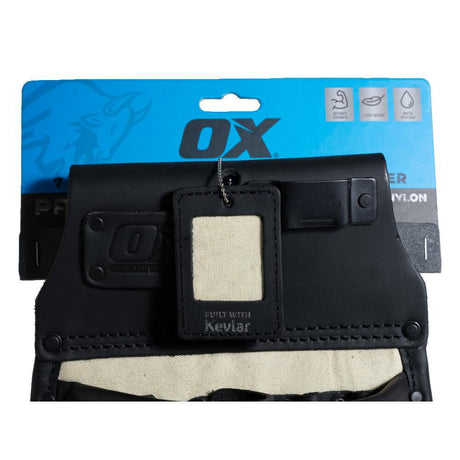 Tools 10-Pocket Leather & Nylon Drywallerfts Pouch with Kevlar OX-U268503