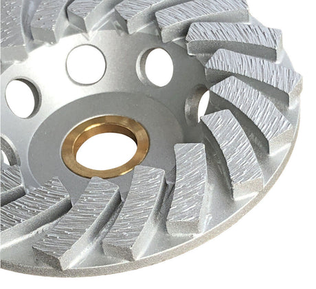 4 Inch Spiral Cup Wheel Diameter 18 Segment with 7/8 Inch- 5/8 Inch Bore OX-UPSC18-4