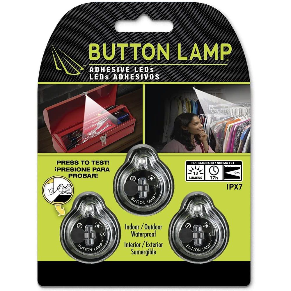 Adhesive LED Light Button Lamp 3pk BL-5475