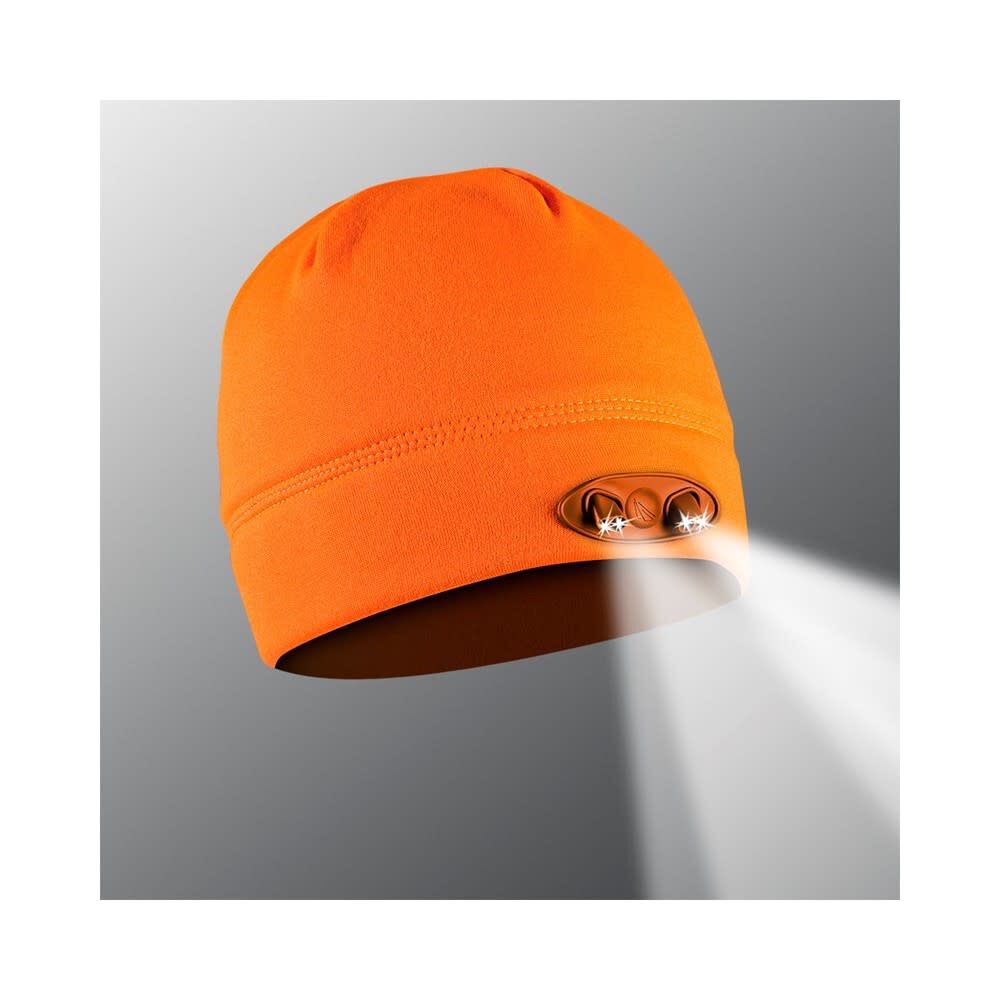 Headlamp Beanie Blaze Orange LED CUBWB-4546