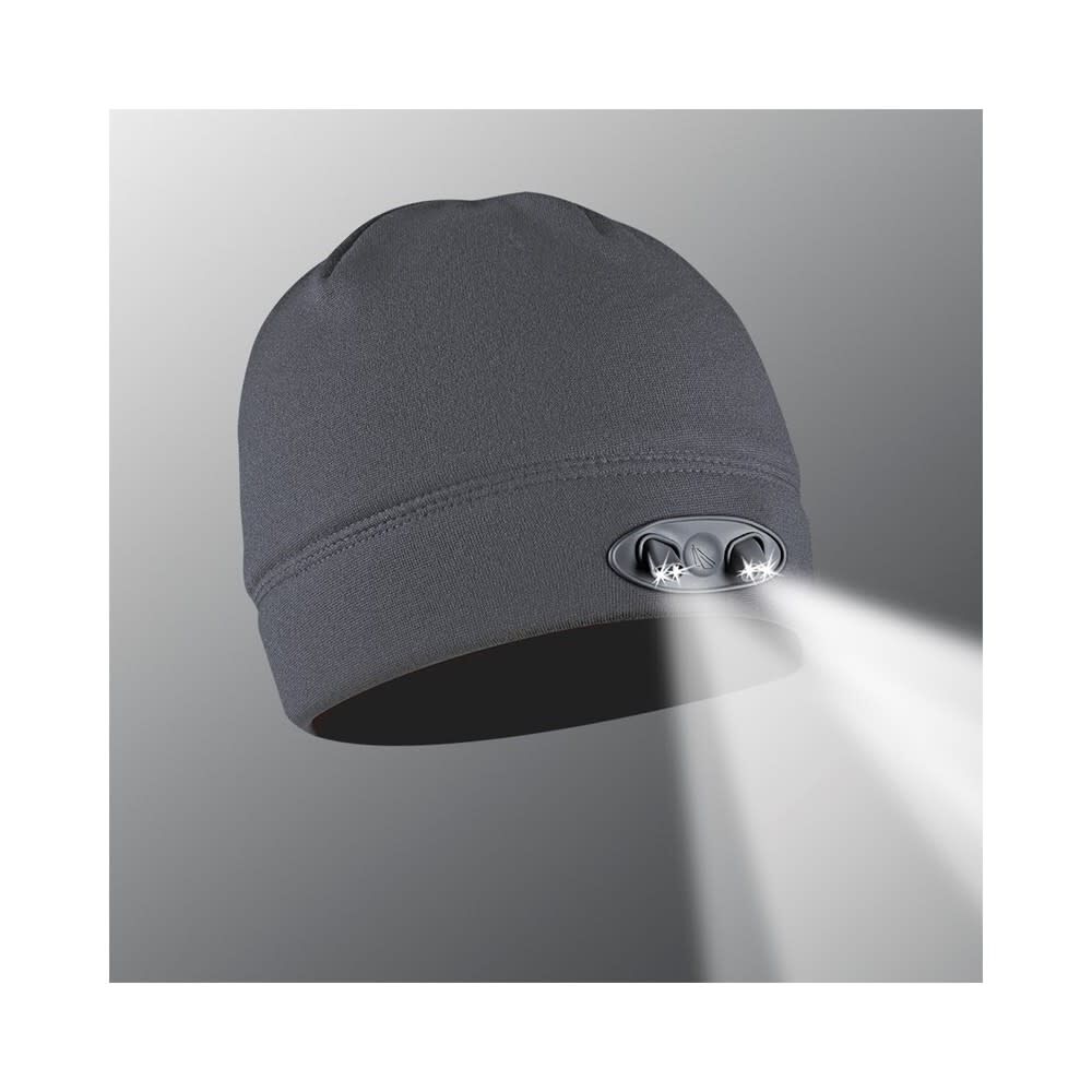 Headlamp Beanie Charcoal Gray LED CUBWB-7677