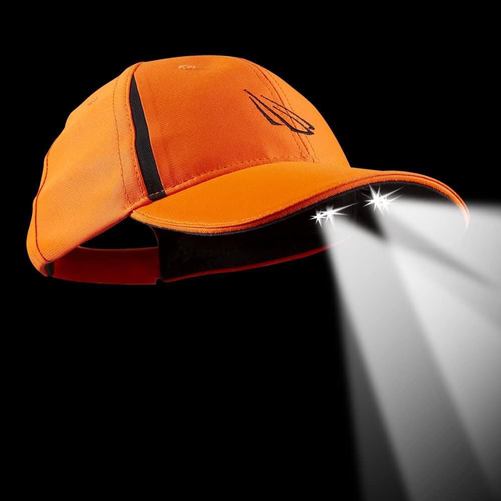 Headlamp Cap Blaze Orange Lighted Battery Powered CUB4-281268