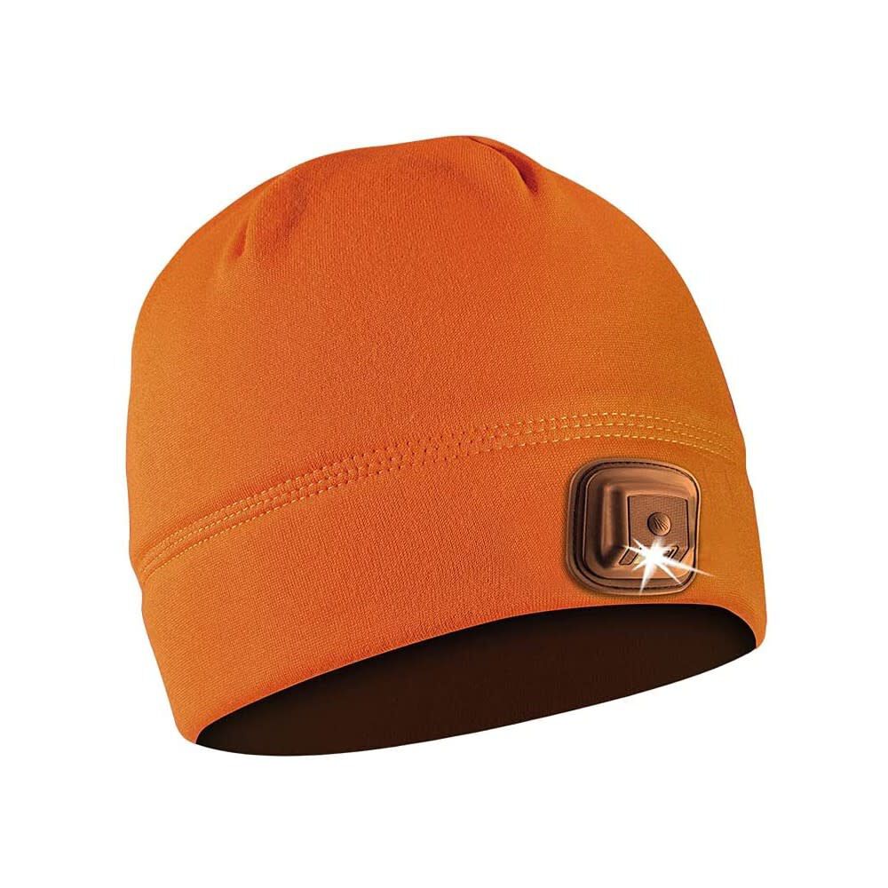 POWERCAP HCL Beanie Blaze Orange LED Rechargeable HLBR-9541