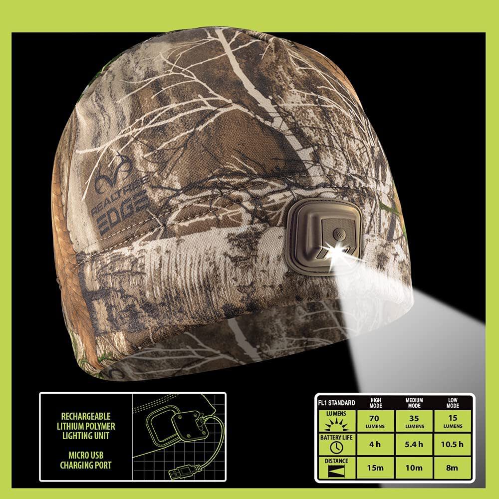 POWERCAP HCL Beanie Realtree Edge LED Rechargeable HLBR-9527