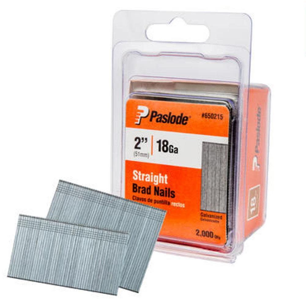 2 In. 18 Gauge Galvanized Brad Nail 2000 Count 650215