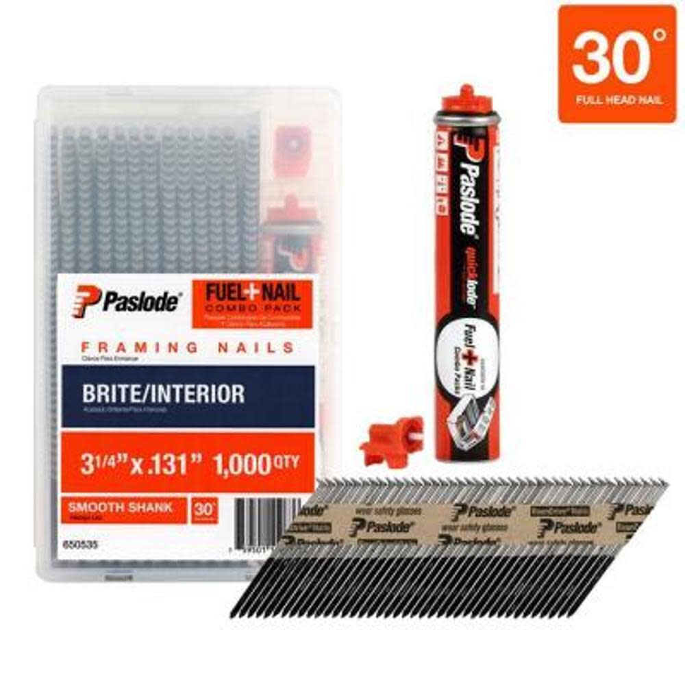 Fuel+Nail Combo Pack 3-1/4 In. x .131 In. Smooth Brite 650535