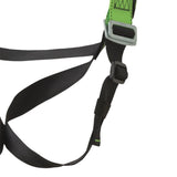 Full Body Safety Harness 5-Point Adjustment with Fall Indicator Back and Shoulder D-Rings Pass Thru Leg Buckles Hi-Vis Green/Black Universal Fit V8002030