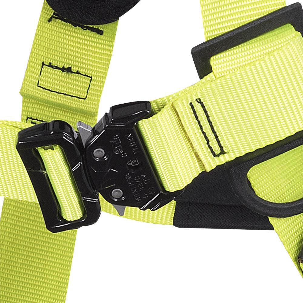 PeakPro Plus Series Full Body Safety Harness with Positioning Belt Hi Vis Green Large V8005173