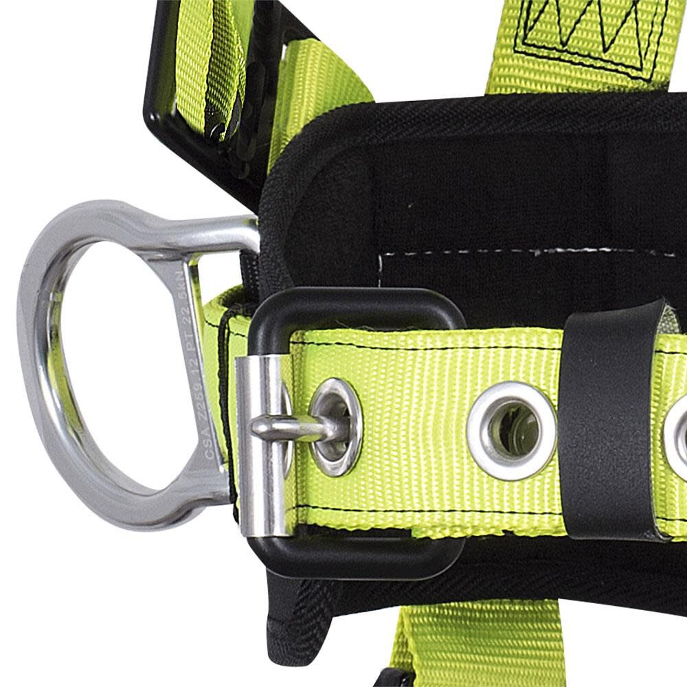 PeakPro Plus Series Full Body Safety Harness with Positioning Belt Hi Vis Green Large V8005173