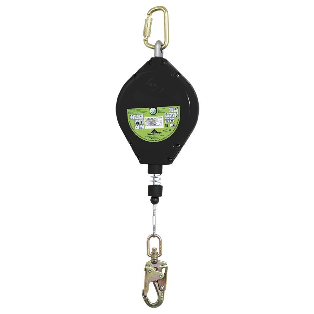 Self-Retracting Lifeline (SRL) with Galvanized Steel Cable Snap Hook 60 Ft. L. Black V845533060LE