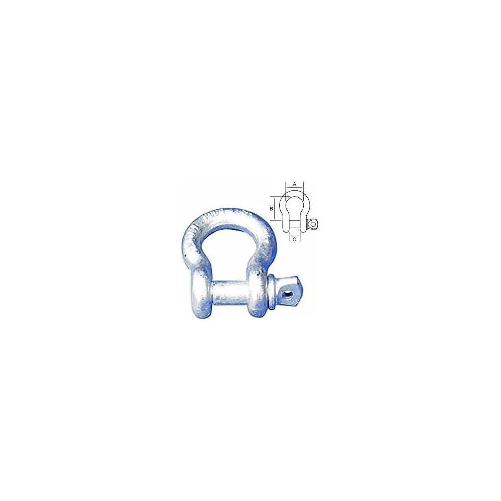 1-1/4 In. Size Peer-Lift Galvanized Screw Pin Anchor Shackle 8059005